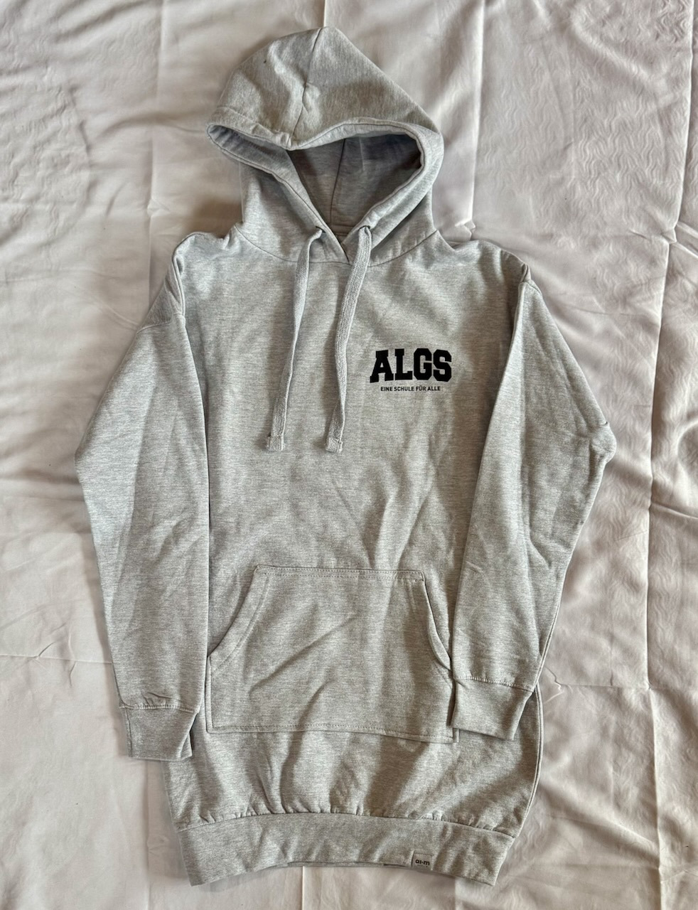 Long-Hoodie (Hoodie-Dress) – Light-Grey
