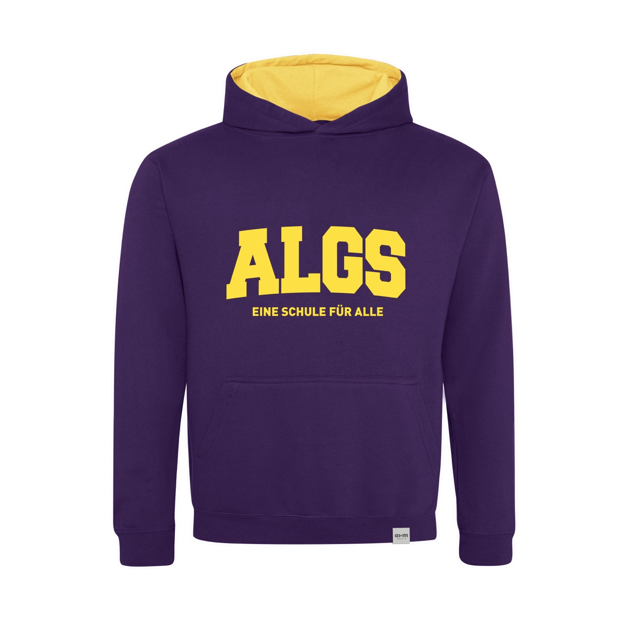 Varsity-Hoodie (Zweifarbig) – Purple-Sun-Yellow